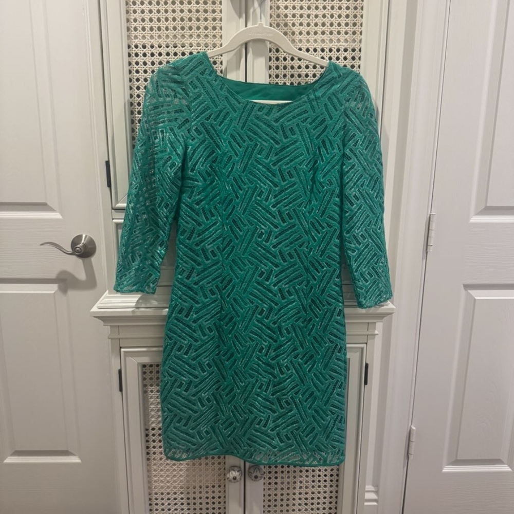 Lilly Pulitzer Teal Long Sleeve Dress